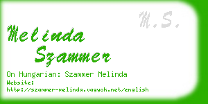 melinda szammer business card